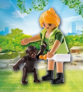 Zookeeper with Baby Gorilla