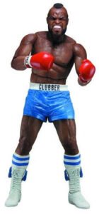 Clubber Lang, blue shorts