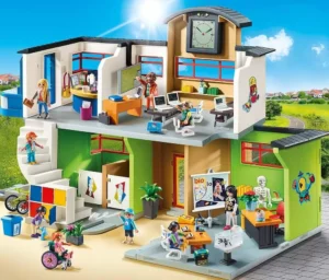 School Building with furnishings