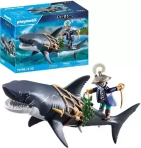 Giant Shark with Pirate