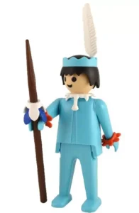 Blue indian with spear