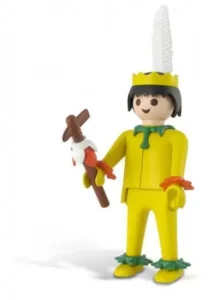 Yellow Indian with machete