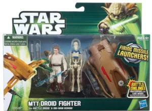 Mtt Droid Fighter With Battle Droid & Obi-Wan Kenobi