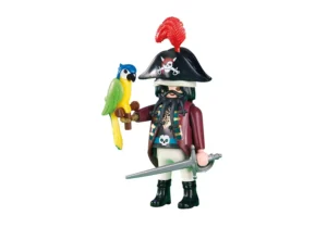 Pirate captain with parrot