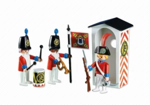 sentry box with redcoat guards