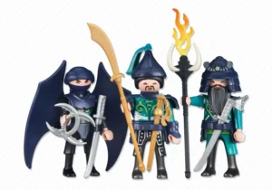 3 Green Asian Knights