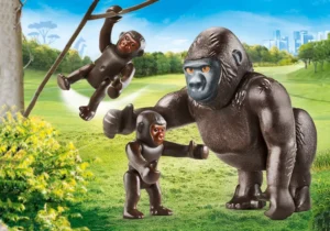 Gorilla with babies
