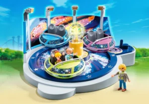 Spinning Spaceship Ride with Lights