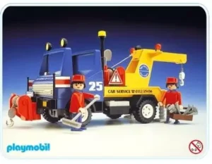 Large Blue and Yellow Tow Truck