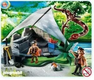 Treasure Hunter’s Camp with Giant Snake