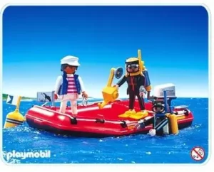 Sport Divers And Raft