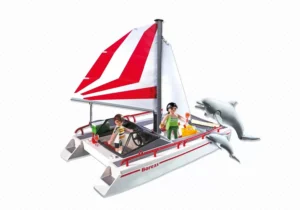 Catamaran with Dolphins