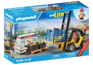 Forklift truck with cargo