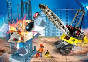 Cable Excavator with building section