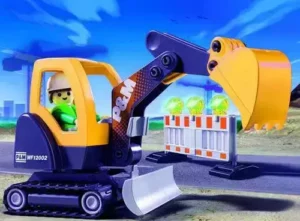 Mini excavator with Absperrbake and signal light