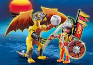 Stone Dragon with Warrior