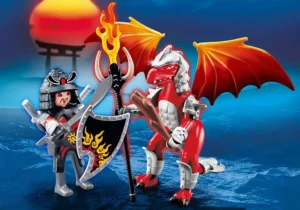Fire Dragon with Warrior