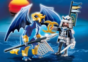 Ice Dragon with Warrior