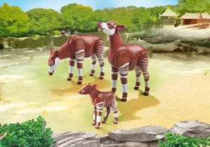 2 okapi with baby