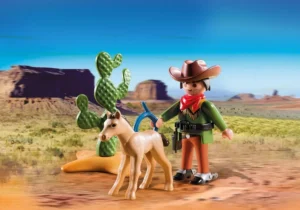 Cowboy with foal