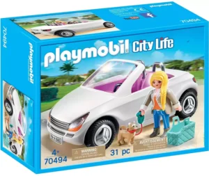 Convertible with Woman and Dog Car Elegant Chic Lady