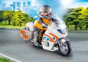 Emergency Motorcycle with Flashing Light