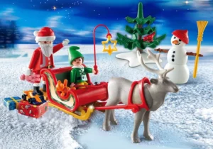 Santa with Sleigh and Reindeer carry case