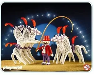 Circus Horses With Ringmaster