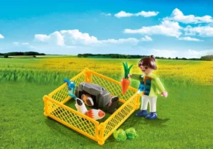 Girl and Guinea Pigs
