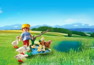 Child with Ducks and Geese