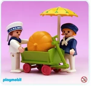 Children With Pumpkin Cart
