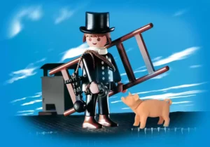 Chimney sweep with lucky pig