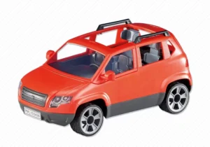 Red family car
