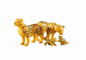 Leopards with babies