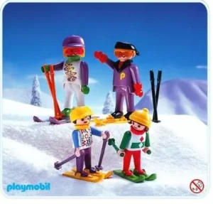 Skiing Family