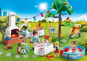 Party in the garden with barbecue