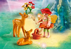 Fairy Girl with Fawns