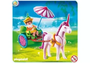 Pink Egg Fairy with Unicorn Cart
