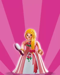 Lady with hair brush