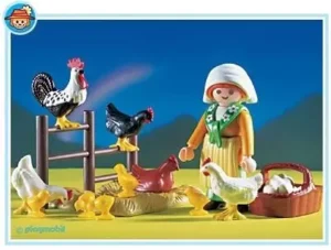 Lady With Chickens