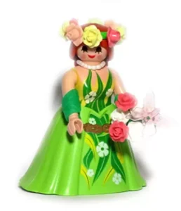Bride in green dress