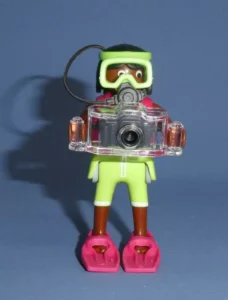 Diver with underwater camera