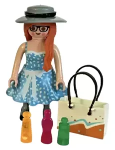 Blue Dress Grey Hat girl