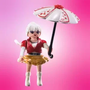 Cosplay fan with parasol