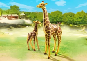 Giraffe with Calf