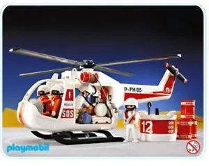 White Rescue Helicopter