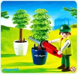 Gardener with Hedge Trimmer