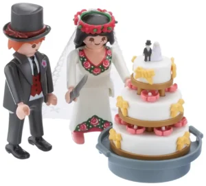 Bridal Pair and Wedding Cake