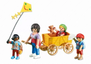 Mother with Children and Wagon