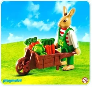 Easter Bunny with Wheelbarrow